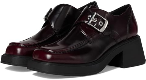 Vagaband Shoemakers Women's Dorah Shoe Monk-Strap Loafer, Dark Bordo, 8 UK