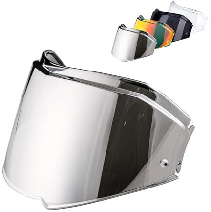 Helmvisier, Motorradhelm Visier für FF900 Valiant II,UV Schutz Helmvisier,Motorrad Windschutz Helm Objektiv Visier.Motorradhelm Visier Ersatz (Silber)