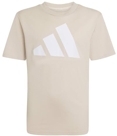adidas Unisex Kids Essentials Big Logo T-Shirt, Crystal Linen/White, 7-8 Years