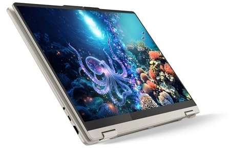 Lenovo Yoga 7 2-in-1 Laptop | Copilot+ PC | 16 2.8K OLED Touch | AMD Ryzen AI 7 350 | AMD Radeon 860M GPU | 32GB RAM | 1TB SSD | Win11 | QWERTZ Beleuchtet | Seashell | 2 Monate Premium Care