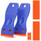 2 raschietti in plastica con 40 lame in plastica, mini raschietto in plastica per rimuovere residui di colla, adesivi in vinile per rimuovere vetri e finestre