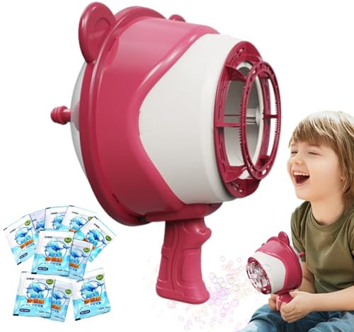 Máquina De Burbujas,Máquina de Burbujas de Espuma para Fiestas | Juguetes de Verano Accionados por Viento para Juegos al Aire Libre con Solución para Niños y Niñas, Favoritos para Cumpleaños