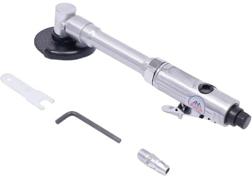 Yidubid Winkelschleifer, Langer Griff Pneumatischer Trennschleifer, Druckluft-Winkel Kantenschleifer Poliermaschine, 18000RPM 90 PSI Einstellbare Geschwindigkeit, 1/4 Zoll Lufteinlass