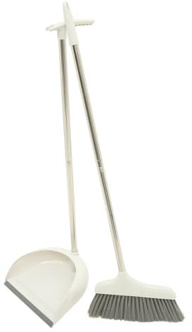 MUCKLILY Juego de Escoba y Recogedor Resistente Kit de Limpieza para Hogar y Escoba Recogedor para Pisos y Escombros Accesorio de Limpieza para y