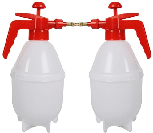 Kisangel Pulverizador Manual de Agua a Presión de 08 L Botella Pulverizadora de Plástico Color Rojo 2 Unidades Ajustable para Riego de Flores Jardinería Doméstica y Cuidado de Plantas