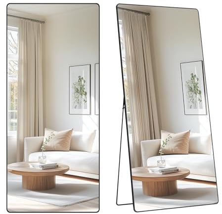 SONGMICS Ganzkörperspiegel, 180 x 80 cm, rechteckiger Standspiegel