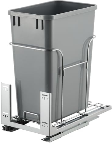 GarveeHome Pull Out Trash Can Under Cabinet, 30 Quart Kitchen Waste Bin