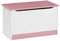 IDIMEX Coffre à Jouets Hannah Coffre de Rangement Malle rectangulaire avec abattant, en pin Massif lasuré Blanc Rose