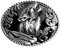 Piratenladen Buckle heulender Wolf - Indianerfedern - Gürtelschnalle