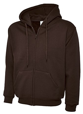 Uneek New Classic Full Zip Hooded Sweatshirt Hoodie Top 10+ Colours Sizes XS to 3XL