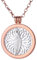Morella Damen Halskette Rosegold 70 cm Edelstahl mit Amulett und Coin 33 mm Traumfänger in Schmuckbeutel