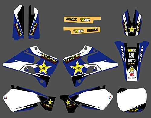 DST0127 Adesivo personalizzato Motocross Grafica Moto Decalcomanie Kit Adesivi Grafica compatibile con Yamaha YZ125 YZ250 YZ 125 250 1996 1997 1998 1999 2000 2001