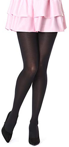 Bellivalini Medias de Microfibra Mujer 100 DEN BLVFI1003 (Negro, XL (Tamaño del fabricante: 5))