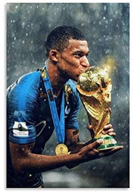 TINGTAI Kylian Mbappe Football Affiche Mur Art Salon Chambre 40x60cm