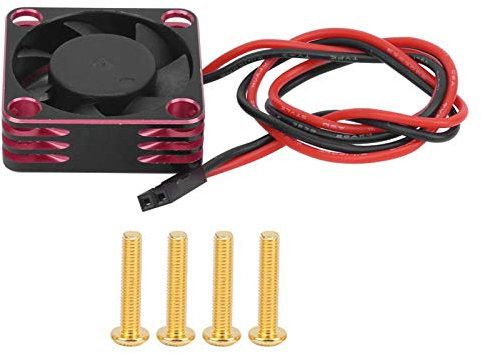 Alomejor Ventilador de refrigeración 28000 RPM RC Ventilador de refrigeración Motor sin escobillas Accesorios Piezas Ventilador de 30x30 mm para RC540(Rojo)