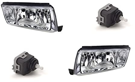 Johns, Scheinwerfer kompatibel zu Skoda Fabia ab 12/1999 Satz H7 H3 LR inkl. Stellmotor