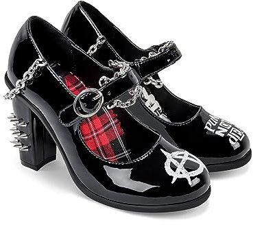 Hot Chocolate Design Chocolaticas High Heels Punk's Not Dead Damen Mary Jane Pumps Mehrfarbig HCD 35, Punk S Not Dead, 36 EU