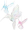 HOMSFOU Hochzeitsdeko 3 Stück Acryl-Kolibri-Ornamente Große Schillernde Klare Kolibri-Anhänger Kristall-Fenster-Sonnenfänger Vogel-Kunst-Hängedekoration Weihnachtsdeko