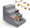 Escalier pour Chien à 4 Marches, Masthome Canapé pour Chien, Rampe pour en Éponge Haute Densité avec Housse Amovible et Lavable, Un Soutien Fort, Antidérapant, Prend en Charge jusqu'à 50 LB