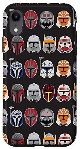 Hülle für iPhone XR Star Wars The Clone Wars Trooper Helmmuster