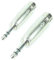 Adam Hall 2 x Connectors K4A XF3 JM3 Ganzmetall Adapter Verbinder Konverter - XLR 3 pol Female Kupplung auf 6,3 mm Klinke TRS Stereo Male Stecker 1/4 Zoll