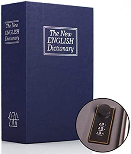 Buchtresor, Umleitungsbuchtresor mit Zahlenschloss, geheimer, versteckter Tresor für Zuhause, Büro, Codeschloss, Spardose, Home-Wörterbuch, Umleitung, Metall-Tresor, Wörterbuchbuchtresor, Bl