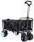 Faltbar Elektrischer Picknick Wagen, Elektrokarre Bollerwagen, 200L 150KG Tragkraft, 10x16.5 cm Extra Breite Reifen All Terrain Bollerwagen, Bollerwagen Geländetauglich, Schwarz