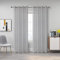 Miracle Home. Cortinas mordernas y Elegantes de 2 Piezas (Incluye una Pieza) para salón y Dormitorio con Ojales. Margarita. 145cm (Ancho) x 260cm (Alto). Gris