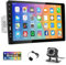 Rimoody Autoradio 1 Din con Bluetooth Vivavoce, 9 Pollici Touchscreen Autoradio con iOS/Android Mirror Link Bluetooth FM Radio EQ USB Comandi al Volante 12 LED Telecamera Posteriore Microfono
