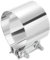 sourcing map 4 Inch Exhaust Clamp, 304 Stainless Steel Butt Joint Band Clamp Sleeve Coupler Pipe Repair Clamp Universal Widening Clamp for Exhaust Pipes Mufflers, Silver