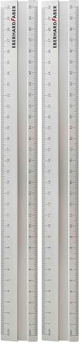 Eberhard Faber 570009 - Aluminium Lineal, ca. 30 cm, rutschfestes und bruchsicheres Metall Lineal (Packung mit 2)