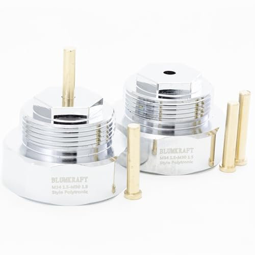 BLUMKRAFT 2 Stück Heizkörperadapter M34 x 1,5 weiblich Typ Polytronic (Prototyp) auf Thermostatkopf M30 x 1,5 männlich