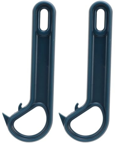 Abrelatas de anillo, fácil de abrir, para personas con artritis, estabilidad mejorada, agarre cómodo, facilidad, fuerza mínima requerida, abridor de botellas, refrescos, cerveza de comida (azul)