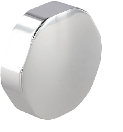 Drehbarer Drehknopf für die Badewanne, 74 mm, Messing mit Chrom-Finish, runder Griff für komfortable Wasserdurchflussanpassung, integrierte Überlaufverhinderung, einfache Schraube