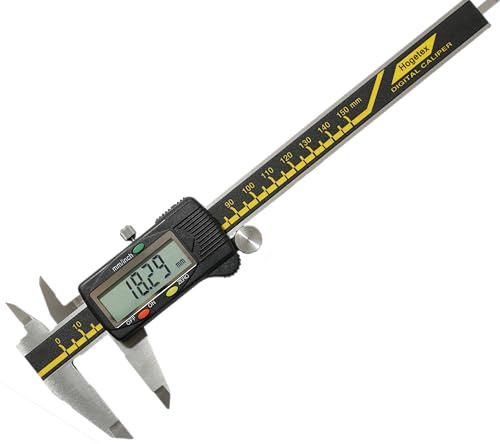 Hogetex Digitaler Messschieber 150mm/0,01mm für Außen-/Tiefen- und Innenmessung