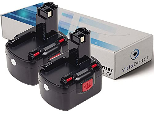 Lot de 2 Batteries Type 2607335676 pour Bosch 3000mAh 12V - Visiodirect -