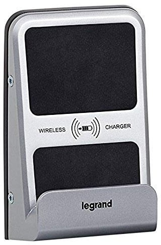 Legrand 077599 IP66 IK08 Chargeur sans Fil Induction, 1A, 5W Semi Encastré pour Espace Public, Gris