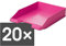 HAN Briefablage Klassik, 20 STÜCK Schreibtisch Organizer, Bürobedarf, Ablagefächer, Büromaterial, Briefkorb, Dokumentenablage, bis Format A4/C4, 1027-X-56, pink