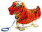 Kopper-24 Airwalker Ballon Tiger - laufendender Tier Luftballon Helium Walking Folienballon Deko für Kinder Geburtstag Party Hochzeit Kinder Geschenk JGA Dekoration Tierballons Laufen