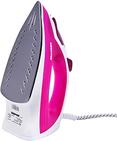 GEEPAS Steam Iron | Clothes Dry & Steam Press | 40s Fast Heat-Up, Vertical Steaming | Nonstick Soleplate & Adjustable Temperature for Ironed Clothes | 210ml Water Tank | 2 Year Warranty 1300W White