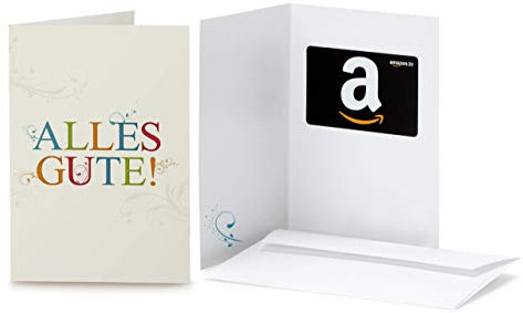 Amazon.de Geschenkkarte in Grußkarte (Alles Gute)