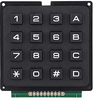 ASHATA Tastaturmodul 16 Tasten 4x4 Drucktasten Externe Tastatur für MCU mit 16 Tasten