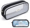 KALIDI Mäppchen Teenager Mädchen Federtaschen Grün, Groß Etui Schule, Farbig Federmäppchen durchsichtig, Transparent Federmappen Damen, Stiftetasche Pencil Case Schulsachen Schlamppermäppche, Schwarz