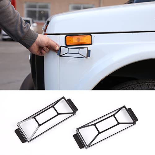 DIYUCAR 6 Stück/Set Aluminiumlegierung Frontscheinwerfer Rücklicht Schutzrahmen Abdeckung für NIVA Auto-Dekoration (Auto Blinker Lampenschirm)