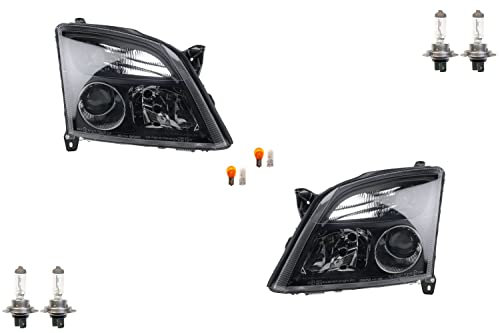 Johns, passend für Opel Vectra Scheinwerfer C 2002-2005 schwarz Leuchtmit. Set li. re.