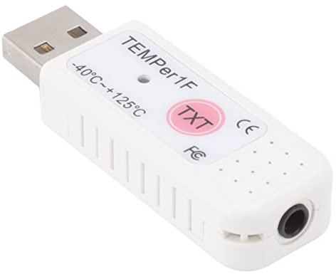 Cuifati Computer-USB-Thermometer, Serverraum-Thermometer, Datenlogger mit Alarm, 4-poliger Temperaturfühler, Kostenlose PC-Software für Windows