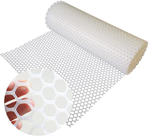 Maschendraht Gartenzaun Weißer Maschendrahtzaun aus extrudiertem Kunststoff, Geflügelgartennetz mit sechseckigen Löchern und festen Riemen für Pet Fence Floral Netting ( Color : White , Size : 1.2x15m