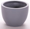 Eleganteinrichten Pflanzkübel; Blumenkübel; Pflanztopf; Blumentopf; Fiberglas, rund konisch D30xH23,5cm grau.