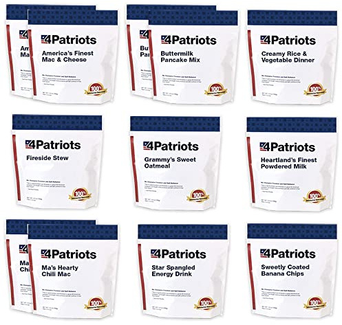 4Patriots Emergency Starter Food Kit: Supply Designed to Last 25 Years, 88 Portionen