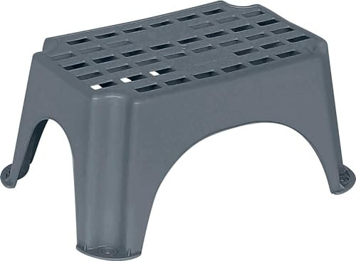 BERGER | Sgabelli Cucina Antiscivolo per Interni ed Esterni - Sgabello Doccia e Bagno, Portatile e Leggero, Scaletta Bambini, Gradino Camper e per Portiera Auto, Pedana Step, Sgabello in Plastica